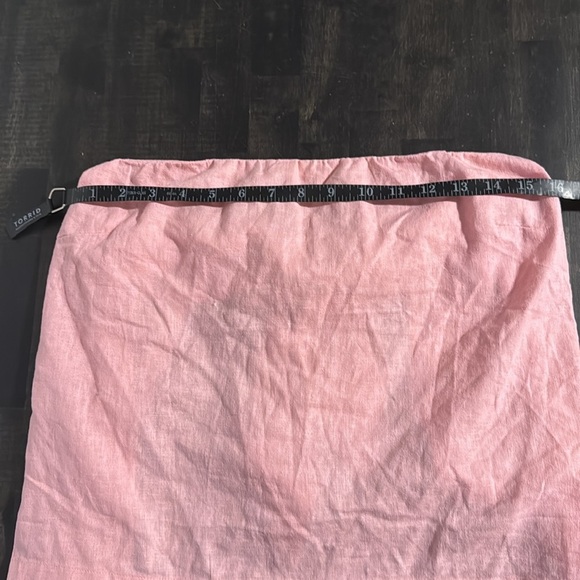 Free People Pink Orchid Cotton Linen Tie Back Tube Top Size XL NWT - Picture 6 of 7